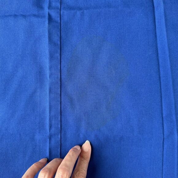 Cherokee Workwear Scrub Top Size Medium V Neck Short Sleeve Blue - Picture 6 of 14